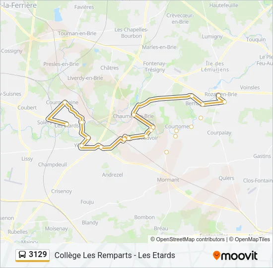 3129 Bus Line Map