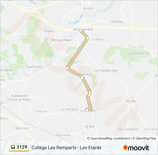 3129 Bus Line Map