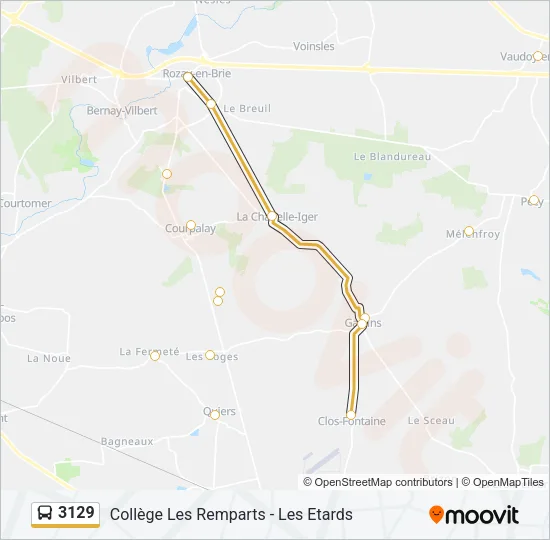 3129 Bus Line Map