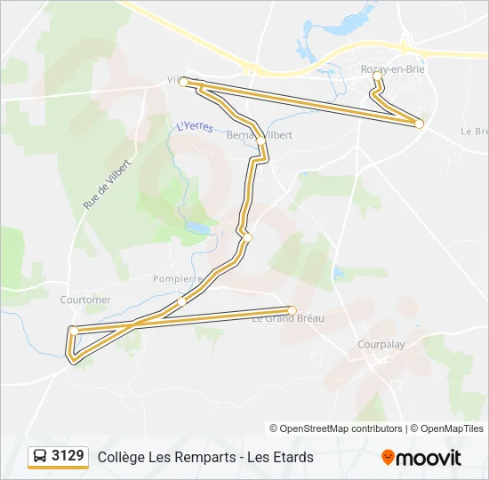 3129 Bus Line Map