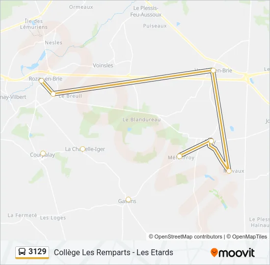 3129 Bus Line Map
