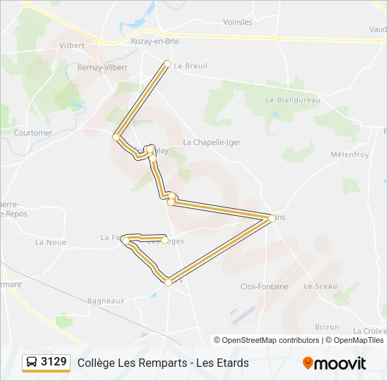 3129 Bus Line Map