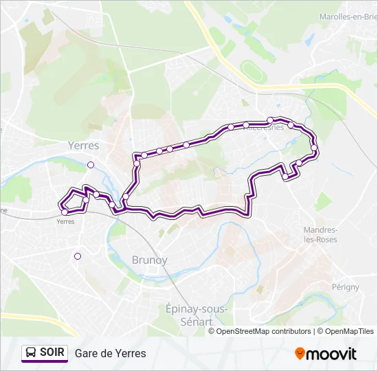 SOIR Bus Line Map