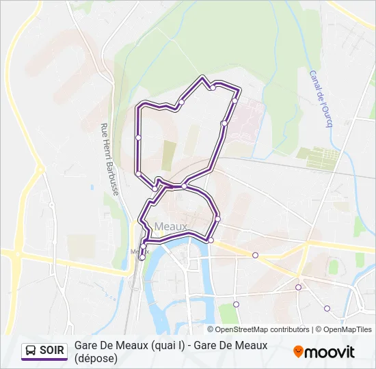 SOIR Bus Line Map