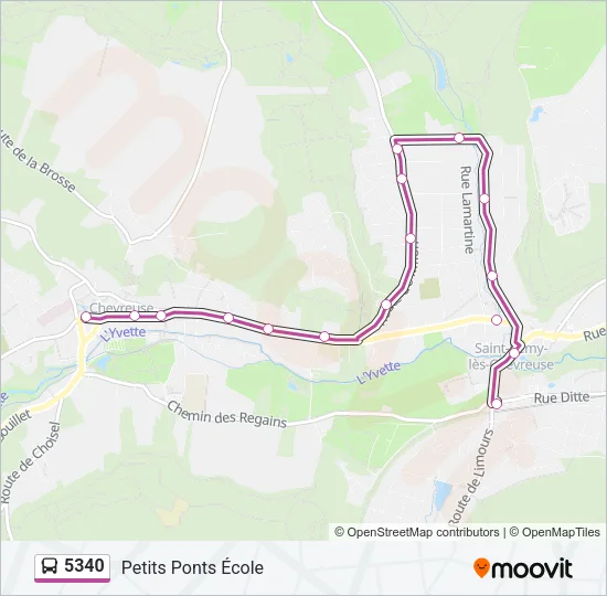 5340 Bus Line Map