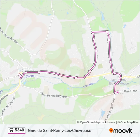 5340 Bus Line Map