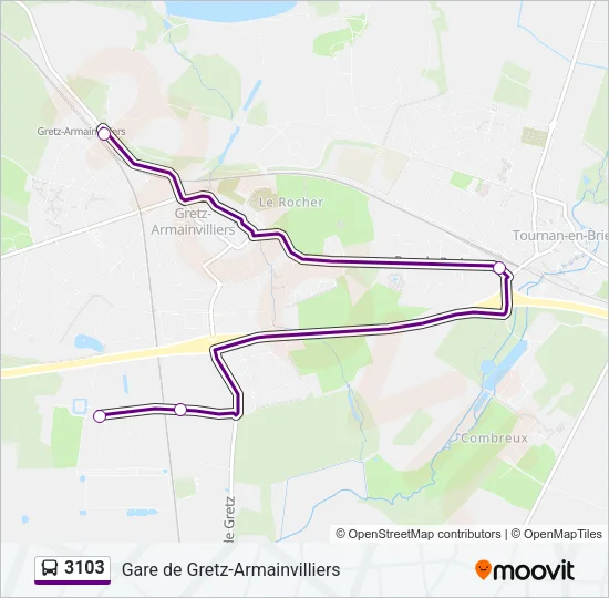 3103 Bus Line Map