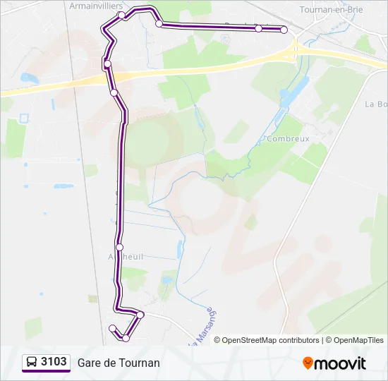 3103 Bus Line Map