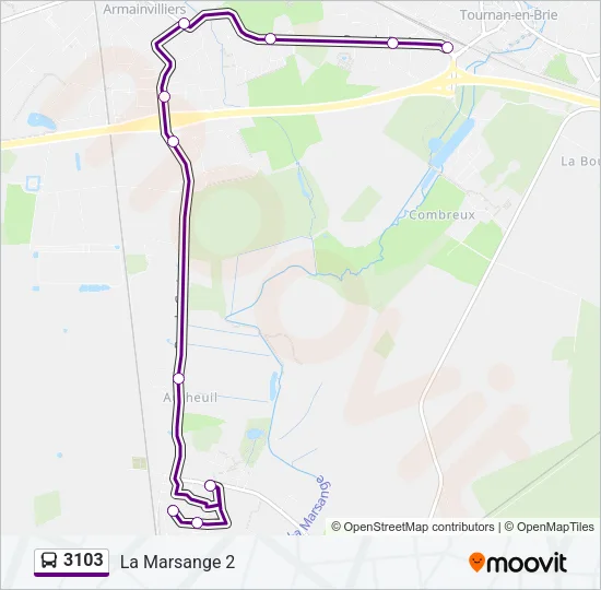 3103 Bus Line Map