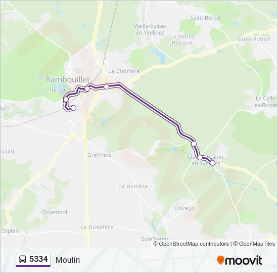 5334 Bus Line Map