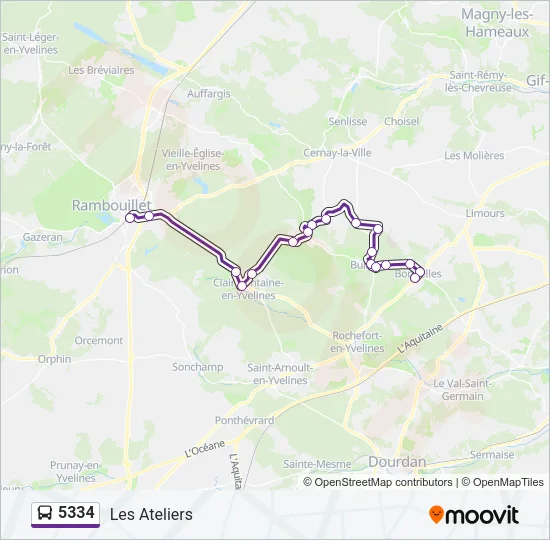 5334 Bus Line Map