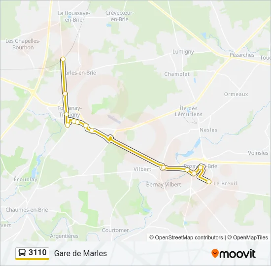 3110 Bus Line Map