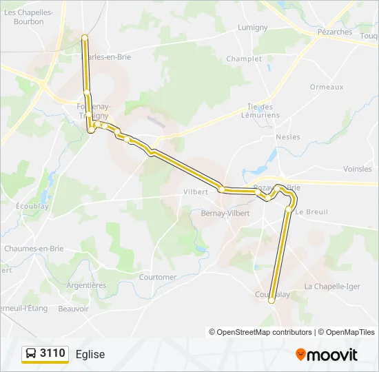 3110 Bus Line Map