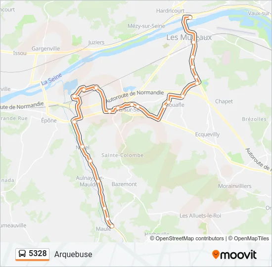 5328 Bus Line Map
