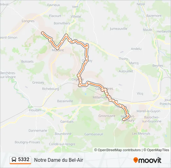 5332 Bus Line Map