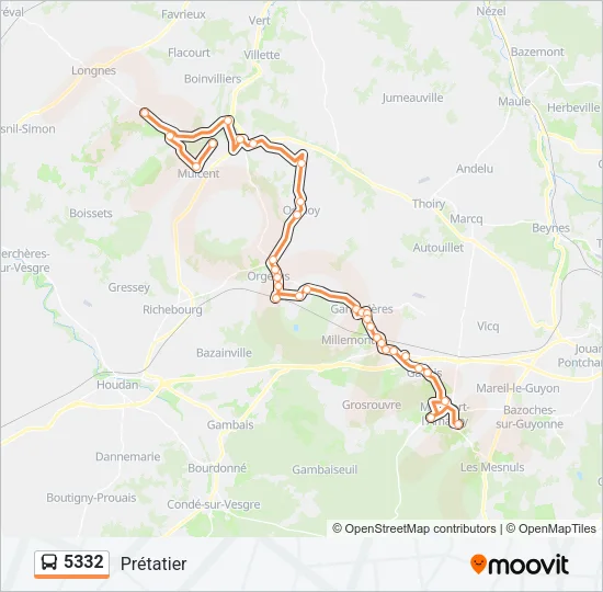 5332 Bus Line Map