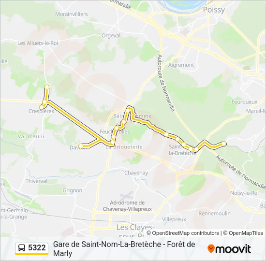 5322 Bus Line Map
