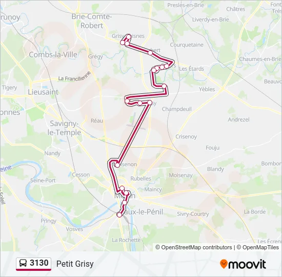 3130 Bus Line Map