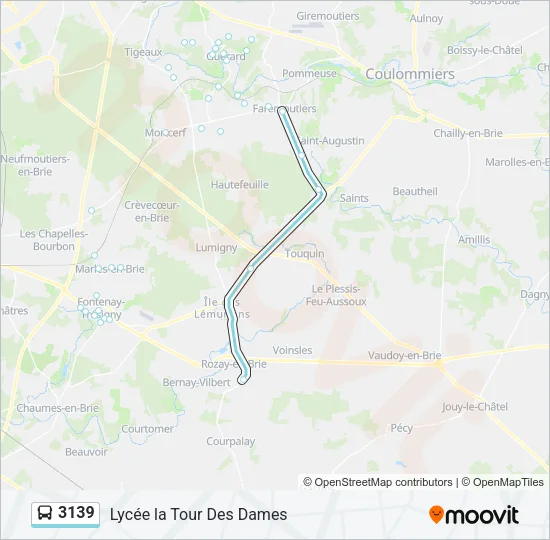 3139 Bus Line Map