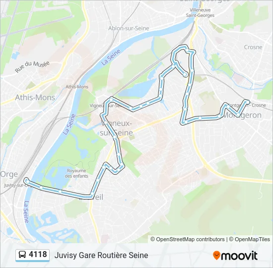 4118 Bus Line Map