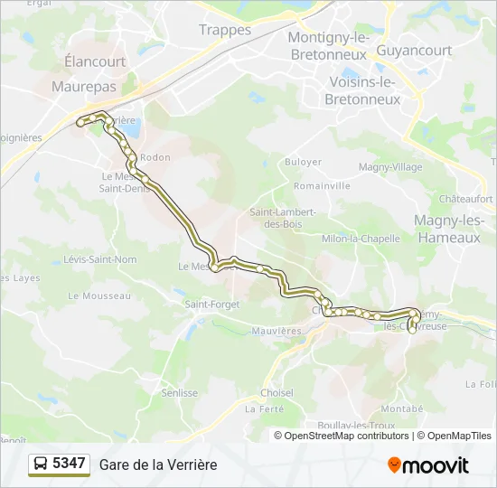 5347 Bus Line Map