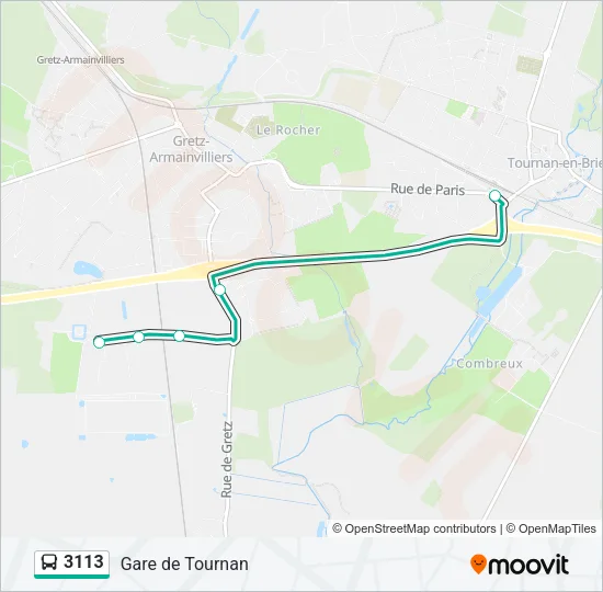 3113 Bus Line Map