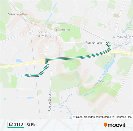 3113 Bus Line Map