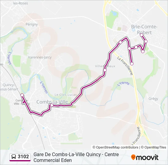 3102 Bus Line Map