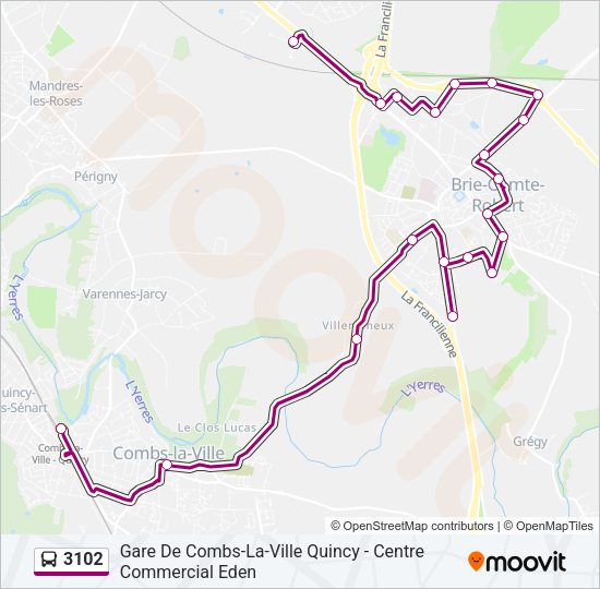 3102 Bus Line Map
