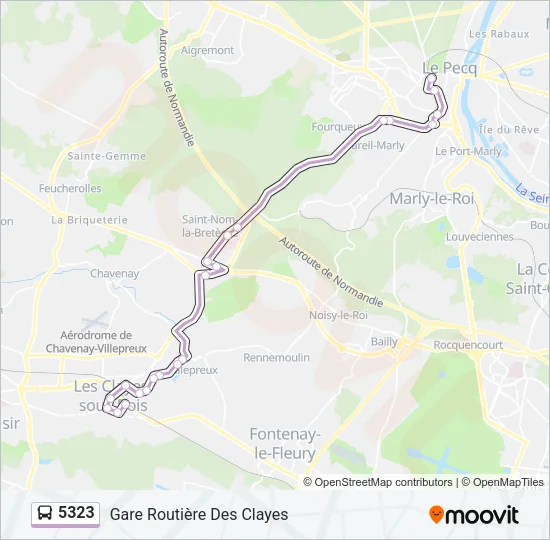 5323 Bus Line Map