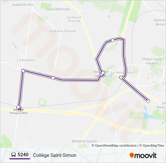 5240 Bus Line Map