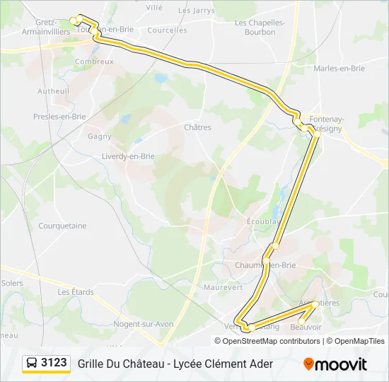 3123 Bus Line Map