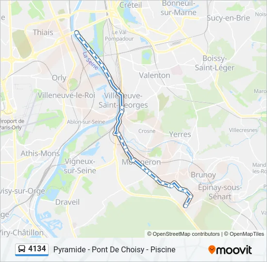 4134 Bus Line Map