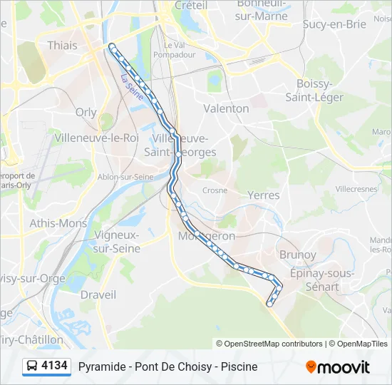 4134 Bus Line Map