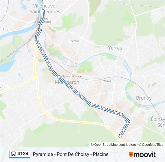 4134 Bus Line Map