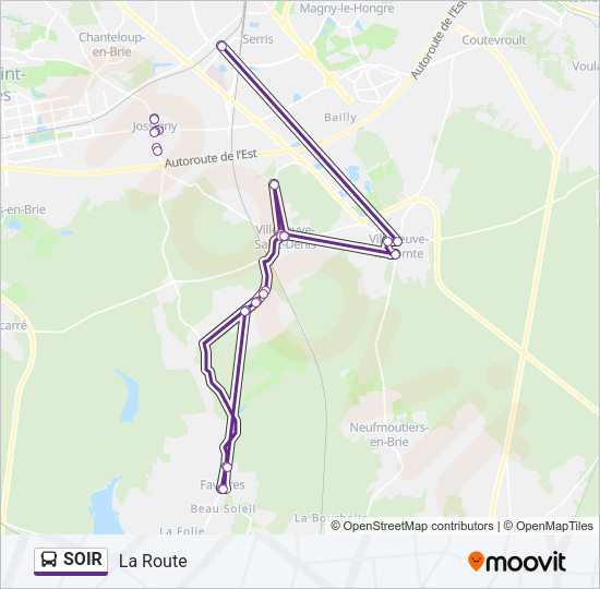 SOIR Bus Line Map