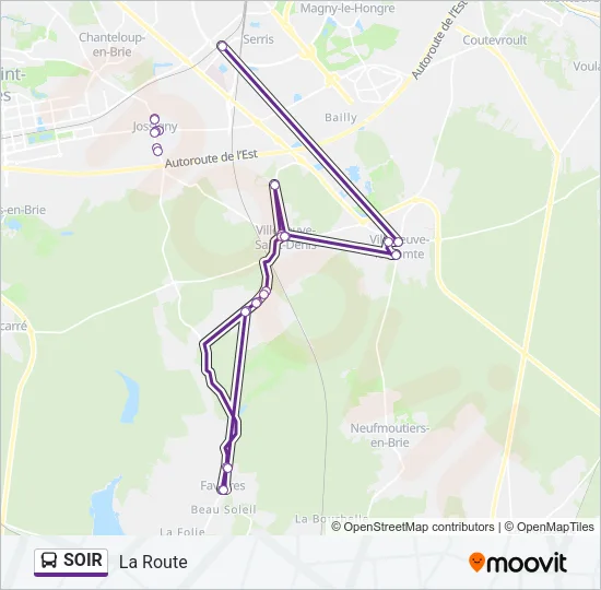 SOIR Bus Line Map