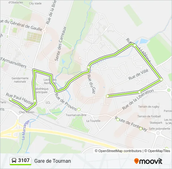3107 Bus Line Map