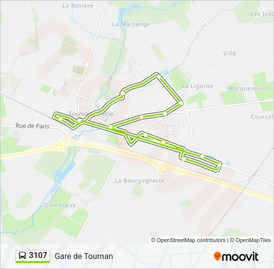 3107 Bus Line Map