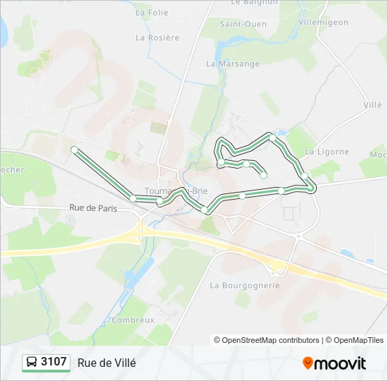 3107 Bus Line Map