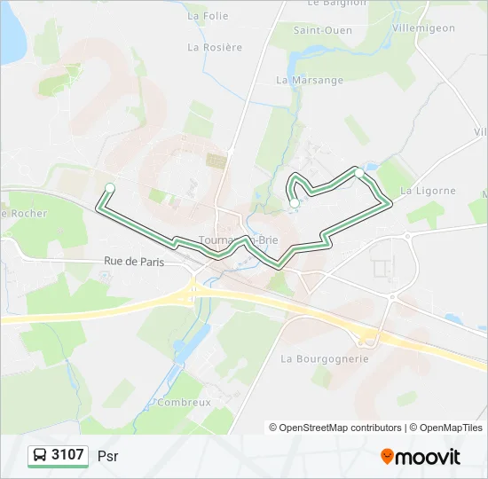 3107 Bus Line Map