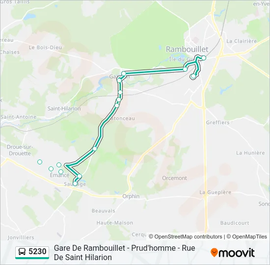 5230 Bus Line Map