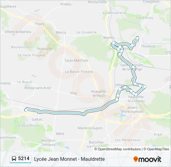 5214 Bus Line Map