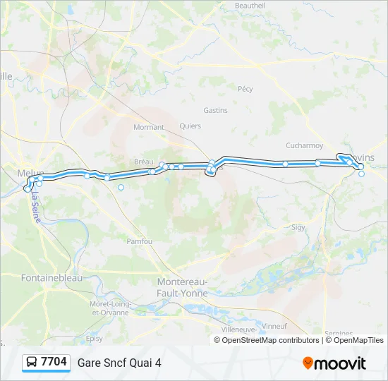 7704 Bus Line Map