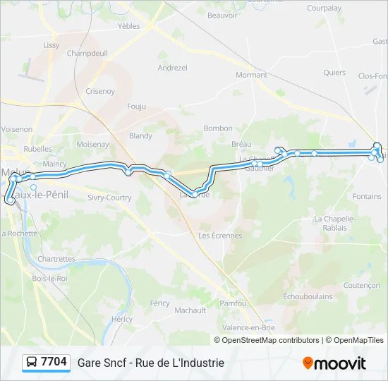 7704 Bus Line Map
