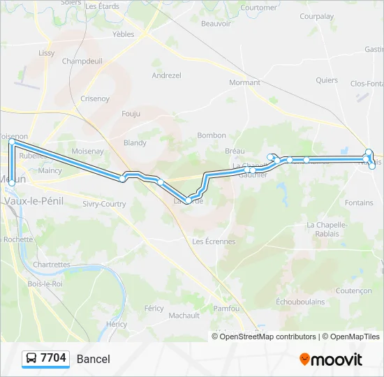 7704 Bus Line Map