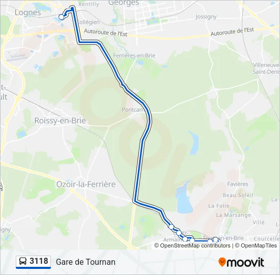 3118 Bus Line Map