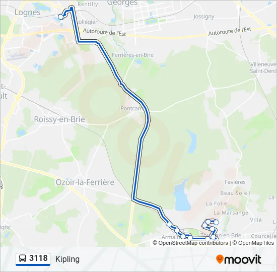 3118 Bus Line Map