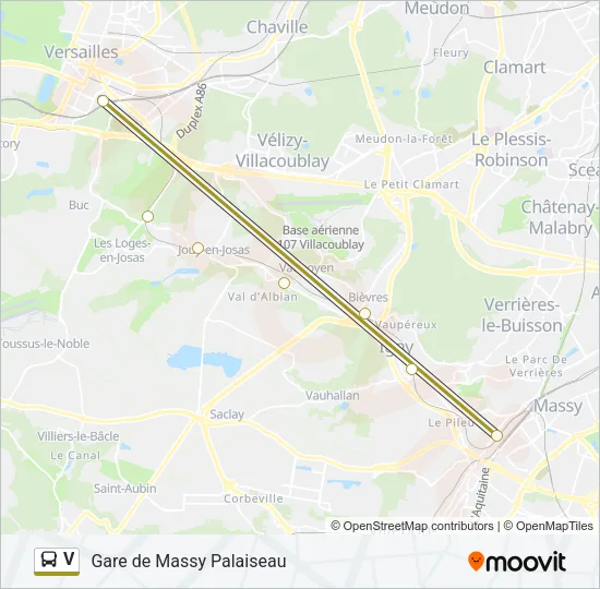 V Bus Line Map