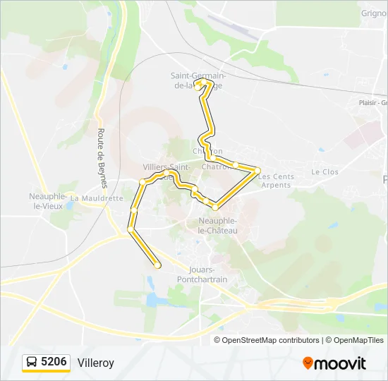 5206 Bus Line Map